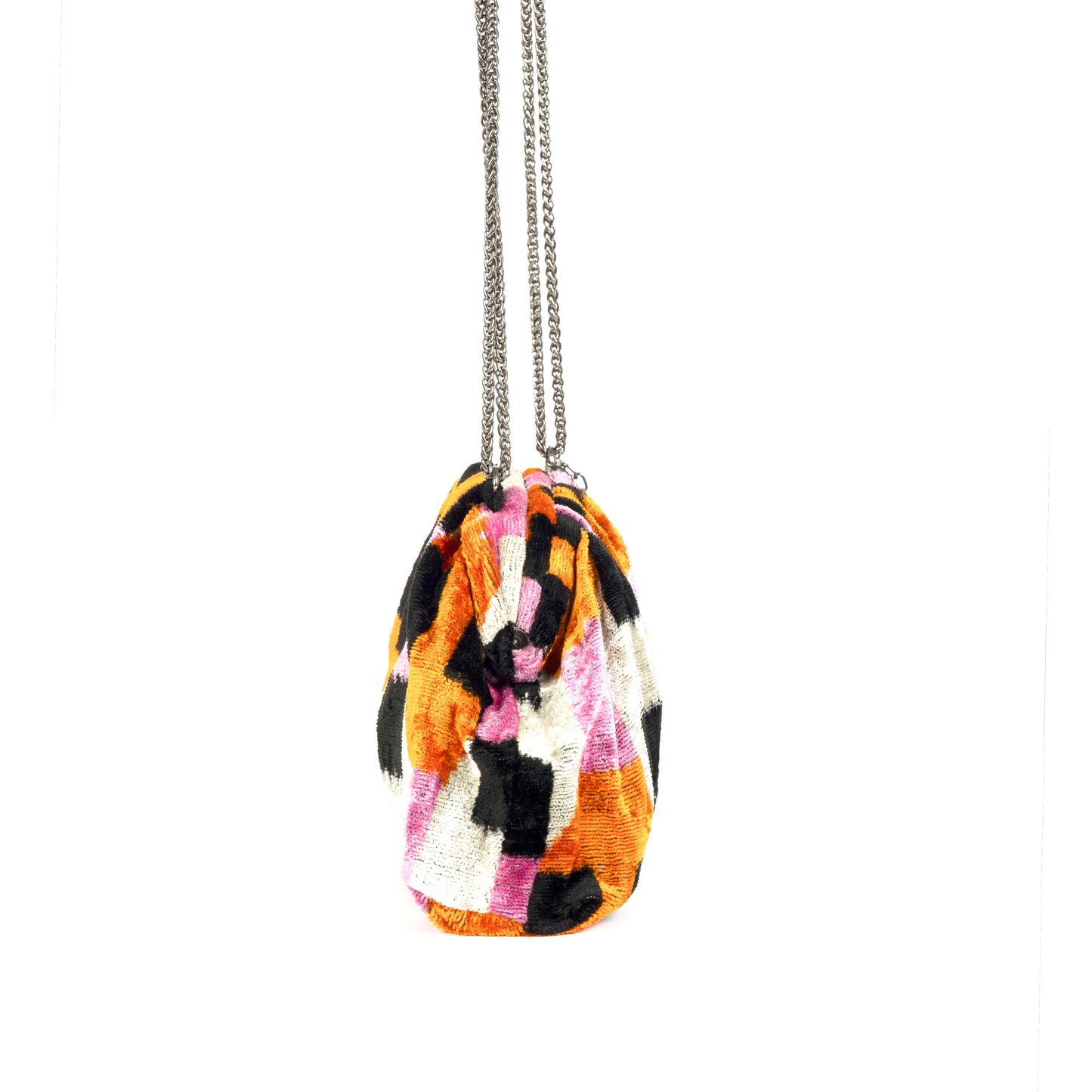 Victoria Ikat Multicolour Bag - Cream/ Dusky Pink/ Ochre/ Black