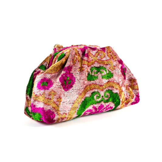 Victoria Ikat  Multicolour Bag - Pink/ Shocking Pink/ Wine/ Emerald