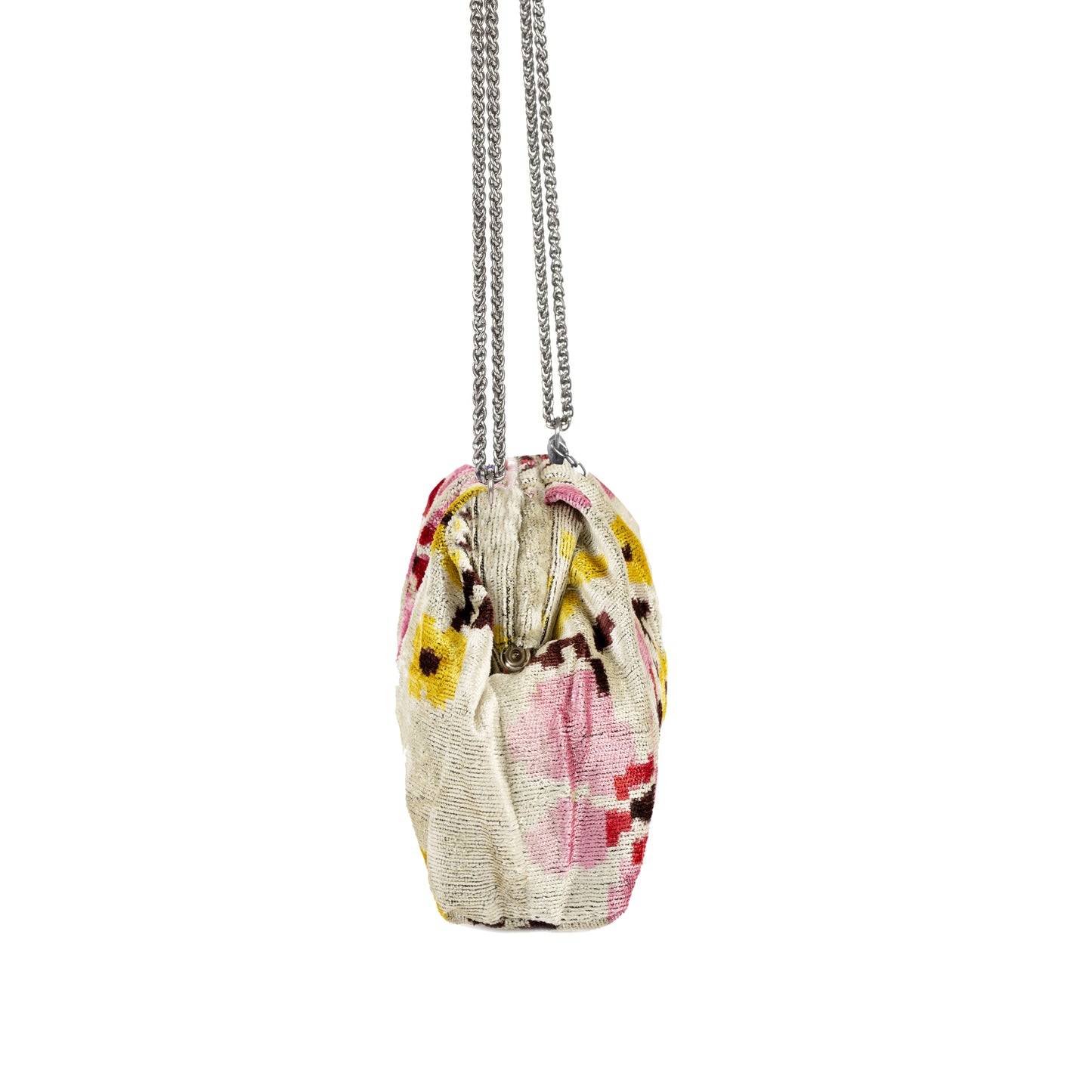 Victoria Ikat Multicolour Bag - Pink / Yellow / Beige