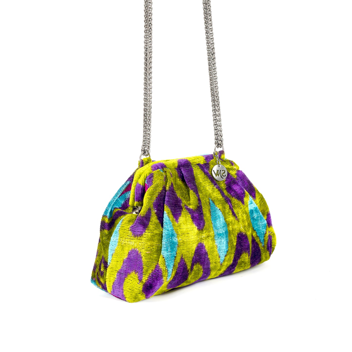 Victoria Ikat Bag Teal/Moss/Purple