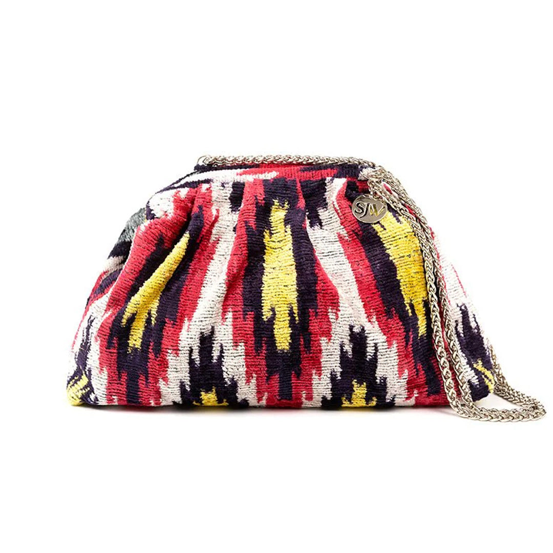 Victoria Ikat Multicolour Bag-Grey/ Black/Cream/ Red/ Yellow