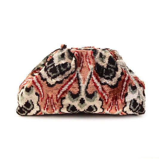 Victoria Ikat Multicolour Bag - Blush Pink/ Black/ Grey/ Ecru/ Vintage Red