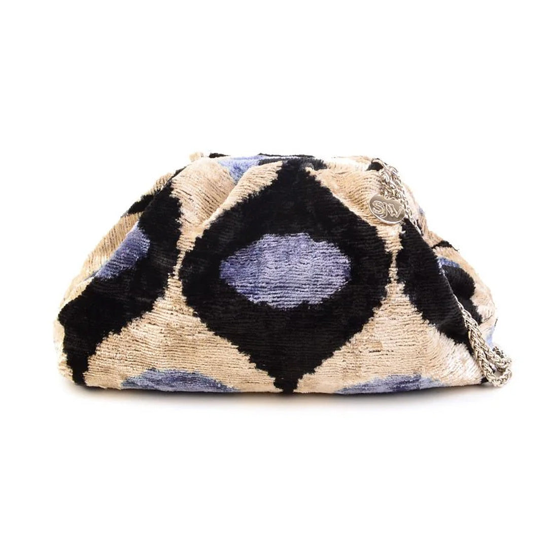 Victoria Ikat Multicolour Bag - Cream/ Black/ Lavender