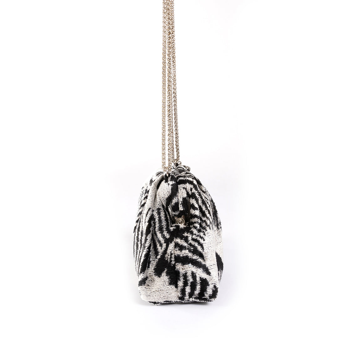 Victoria Ikat Multicolour Bag - Black/Ivory