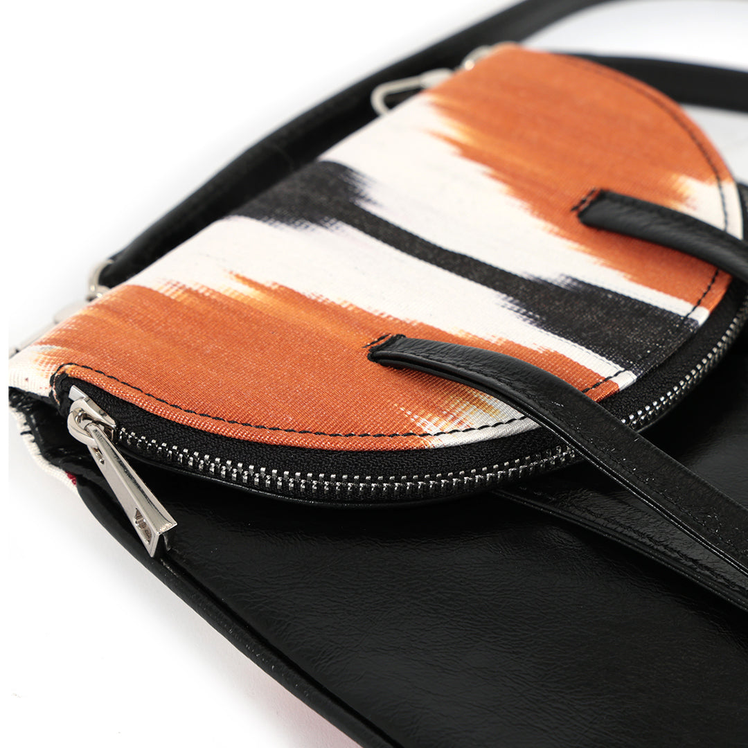 Rhonda Ikat & Leather Crossbody Bag