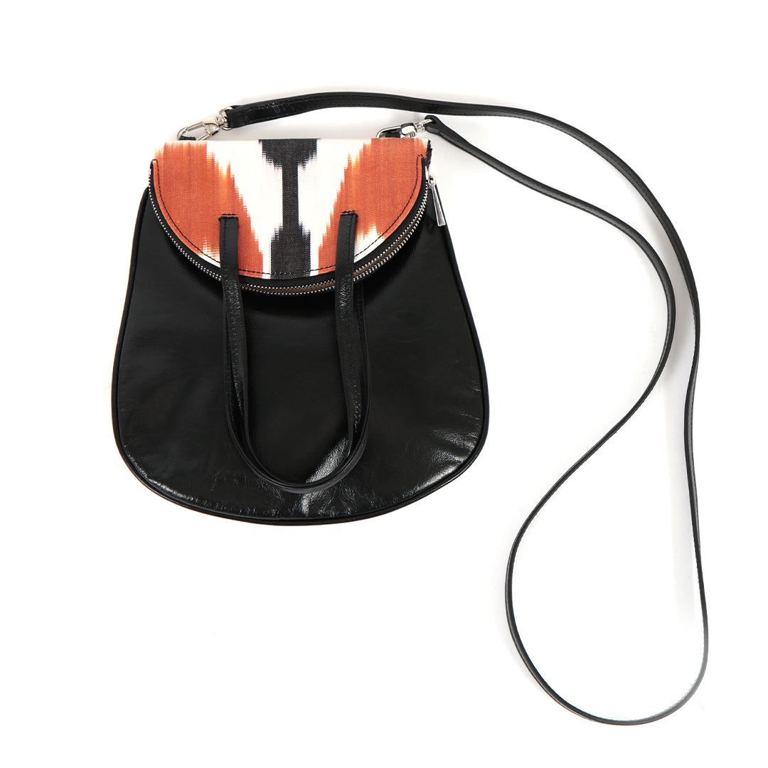 Rhonda Ikat & Leather Crossbody Bag