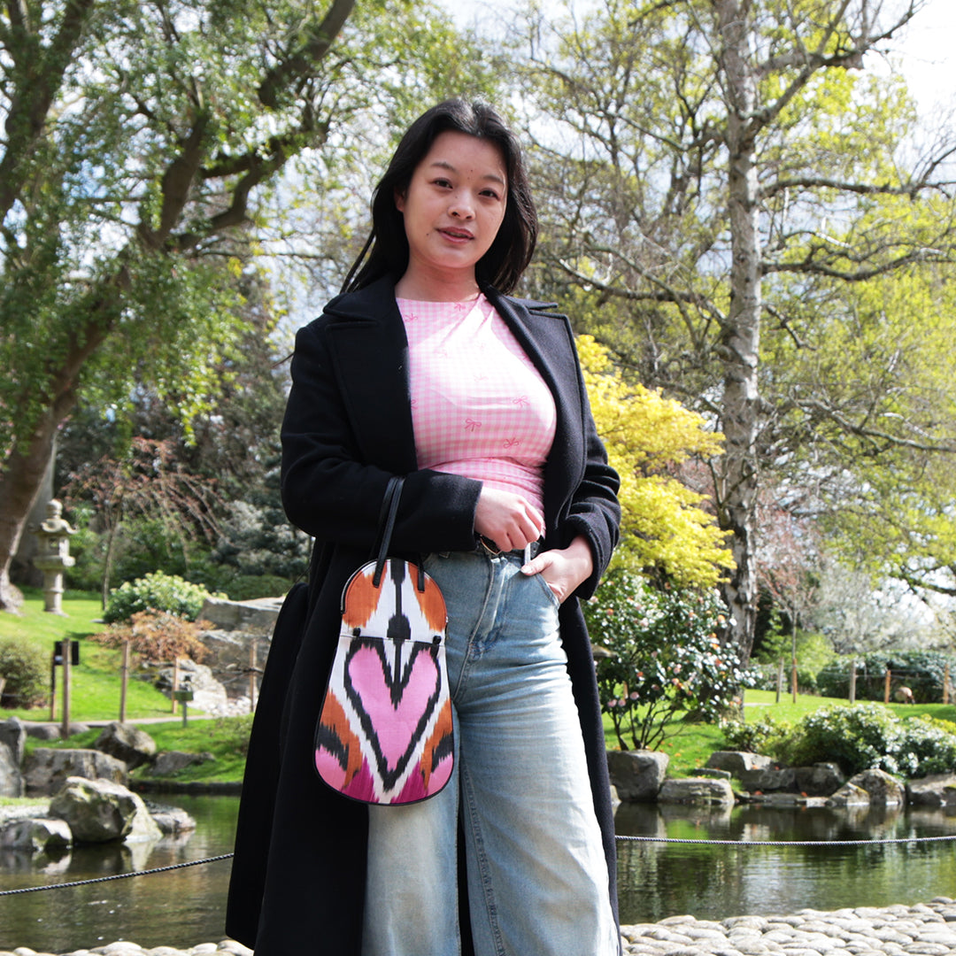 Rhonda Ikat & Leather Crossbody Bag