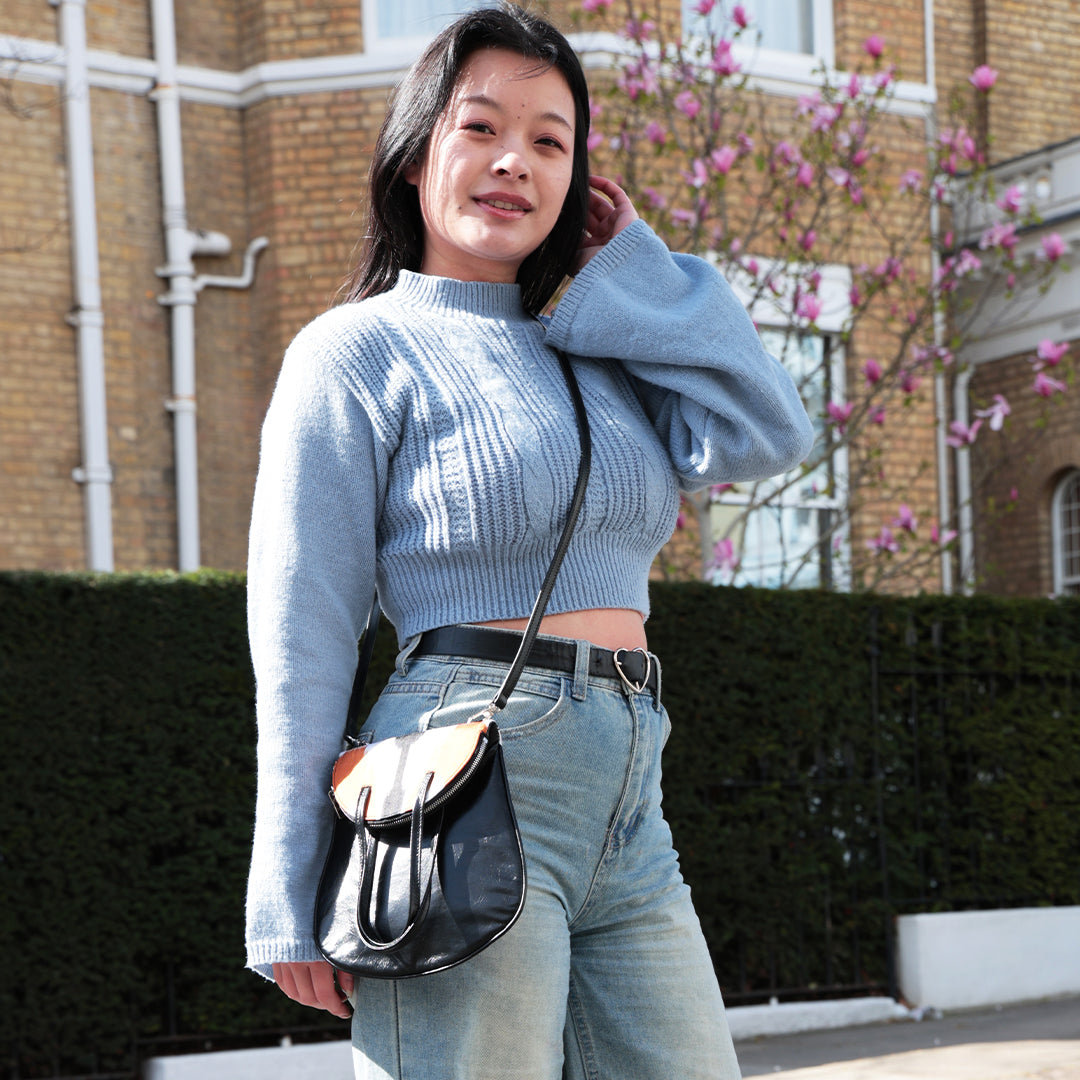 Rhonda Ikat & Leather Crossbody Bag