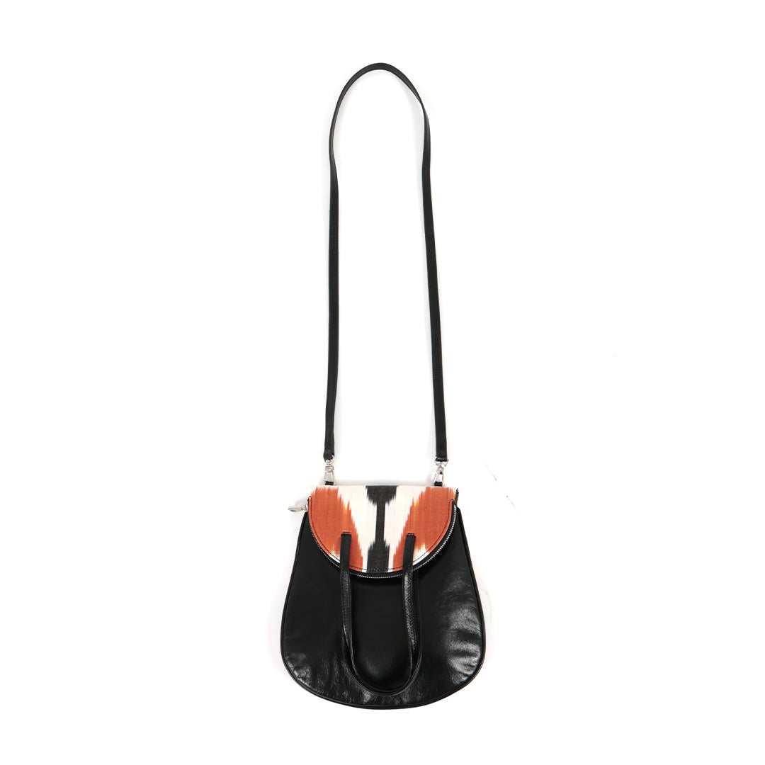 Rhonda Ikat & Leather Crossbody Bag