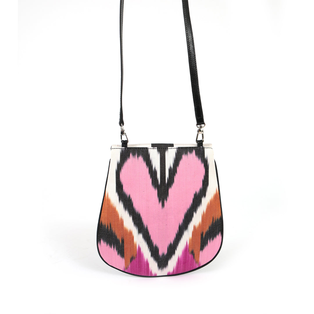Rhonda Ikat & Leather Crossbody Bag