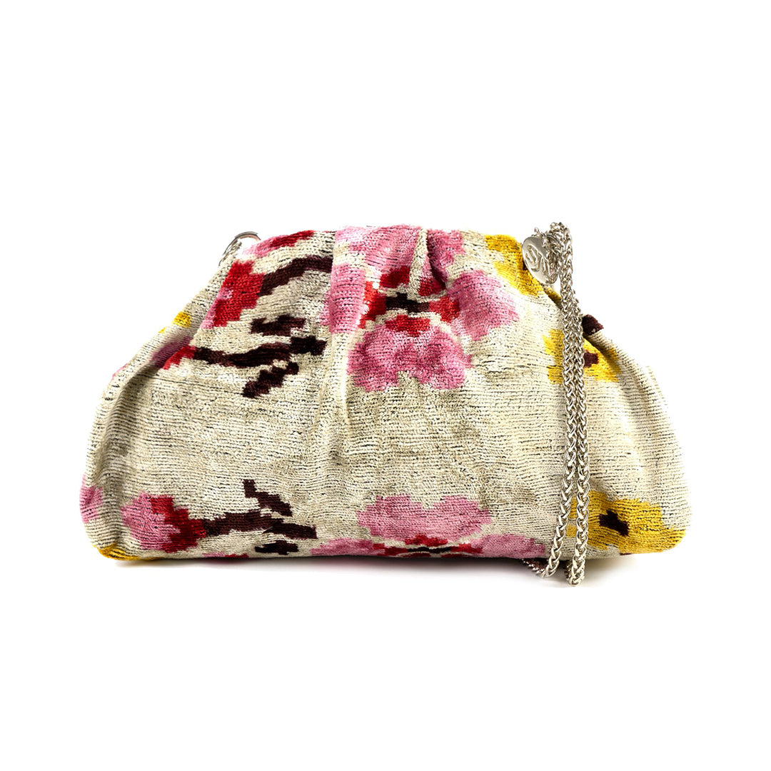 Victoria Ikat Multicolour Bag - Pink / Yellow / Beige