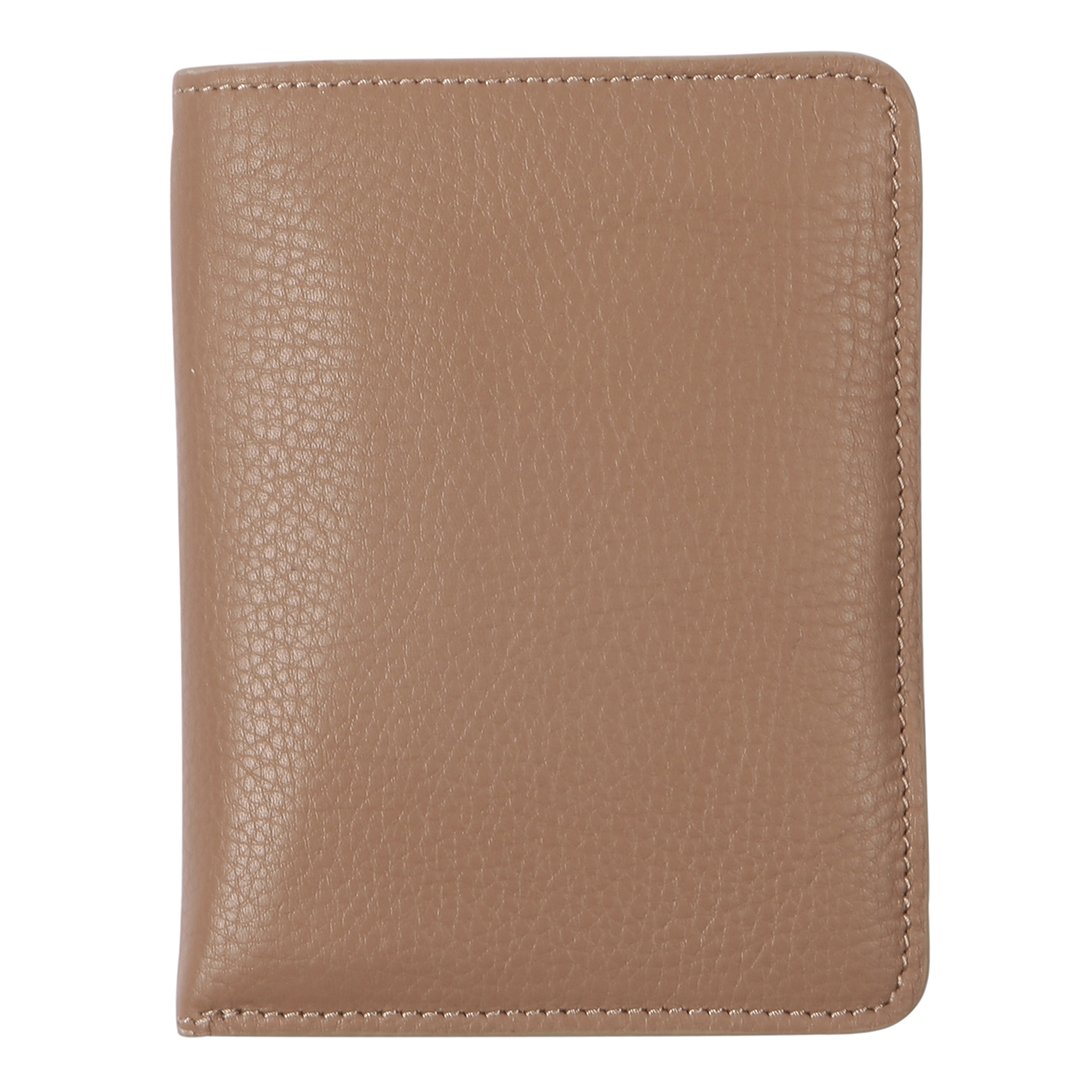 Alma Leather Travel Wallet in Beige - SJW BAGS LONDON