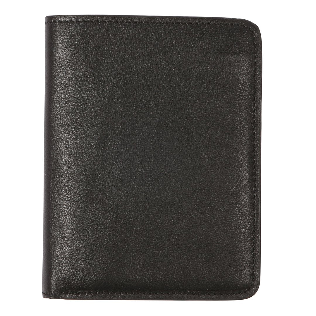 Alma Leather Travel Wallet in Black - SJW BAGS LONDON