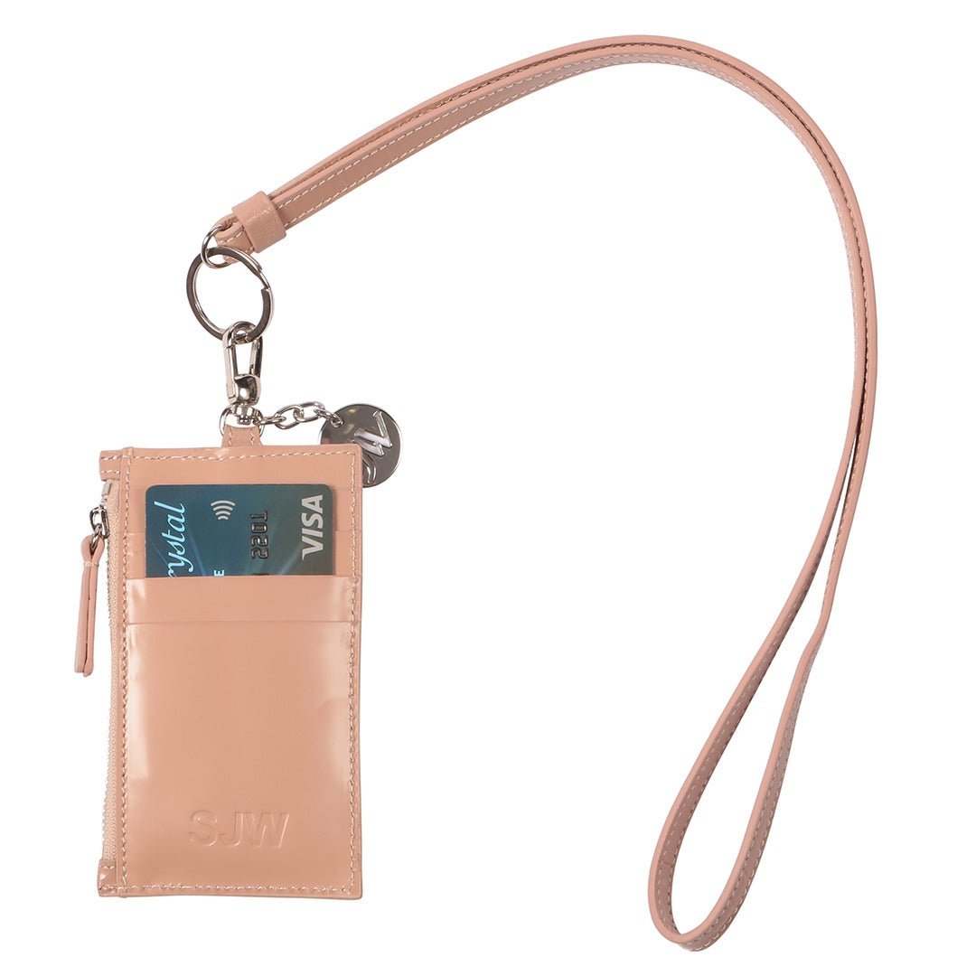 Nicky Leather Neck Wallet In Powder Pink - SJW BAGS LONDON